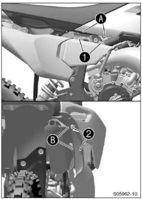 HUSQVARNA TC 65 (2025) - Monter le cache latéral droit - 1