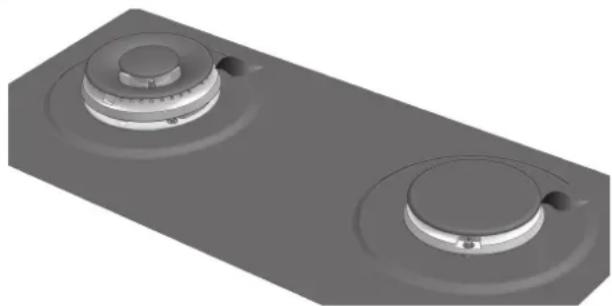 Fulgor Milano F4PDF366S1 - Base del quemador e inyector - 1