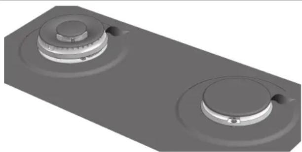 Fulgor Milano F4PDF366S1 - Base du brûleur et injecteur - 1