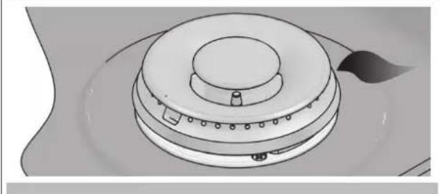 Fulgor Milano F6GRT366S1 - Base du brûleur et injecteur - 1