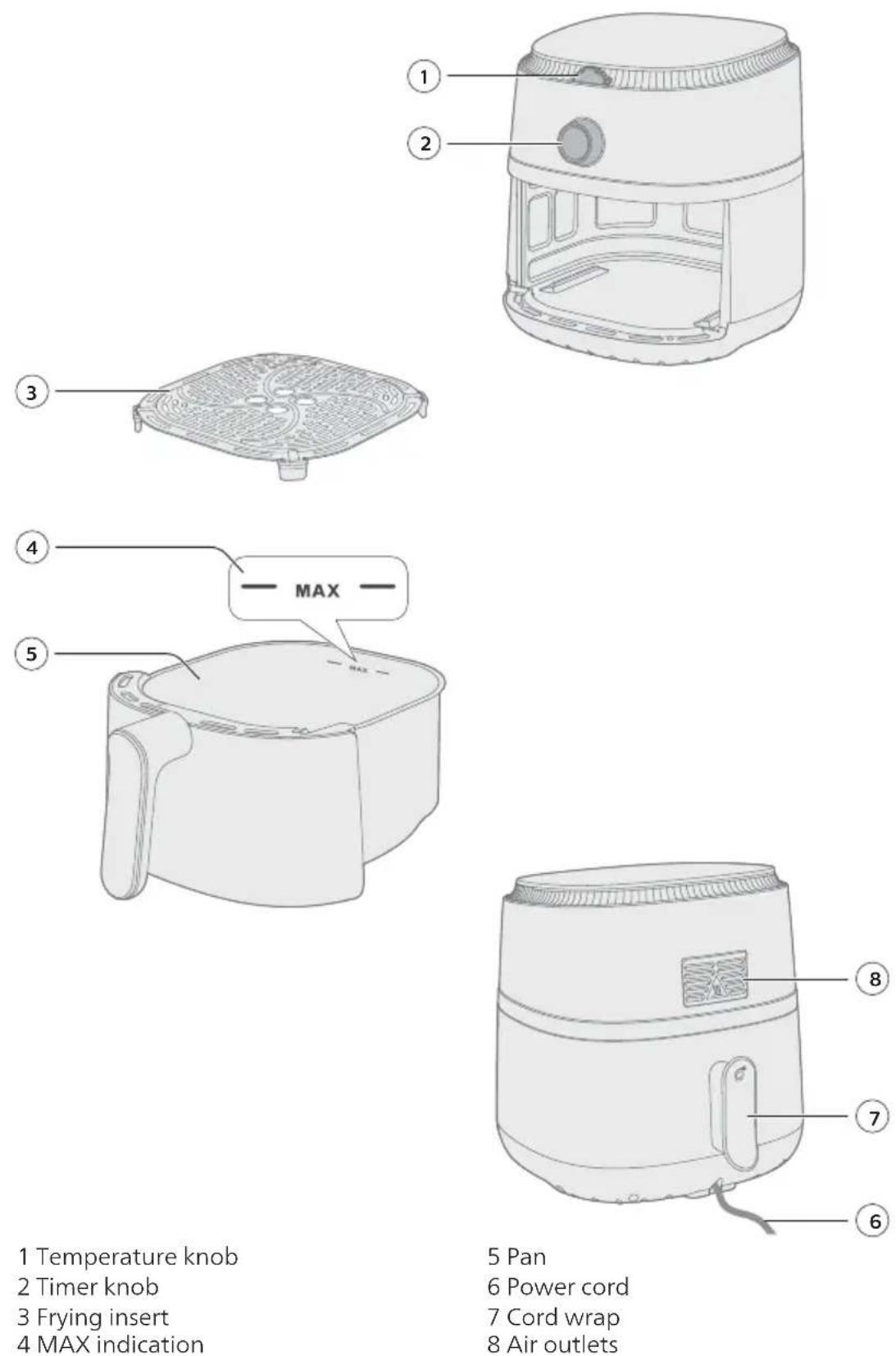PHILIPS Airfryer NA110 - General description - 1