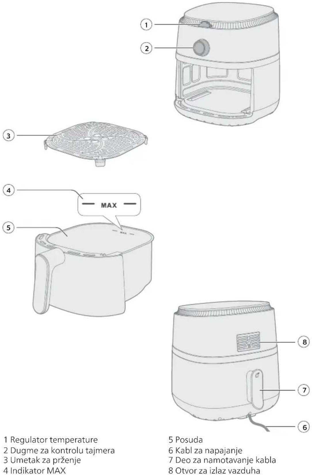 PHILIPS Airfryer NA110 - Opšti opis - 1