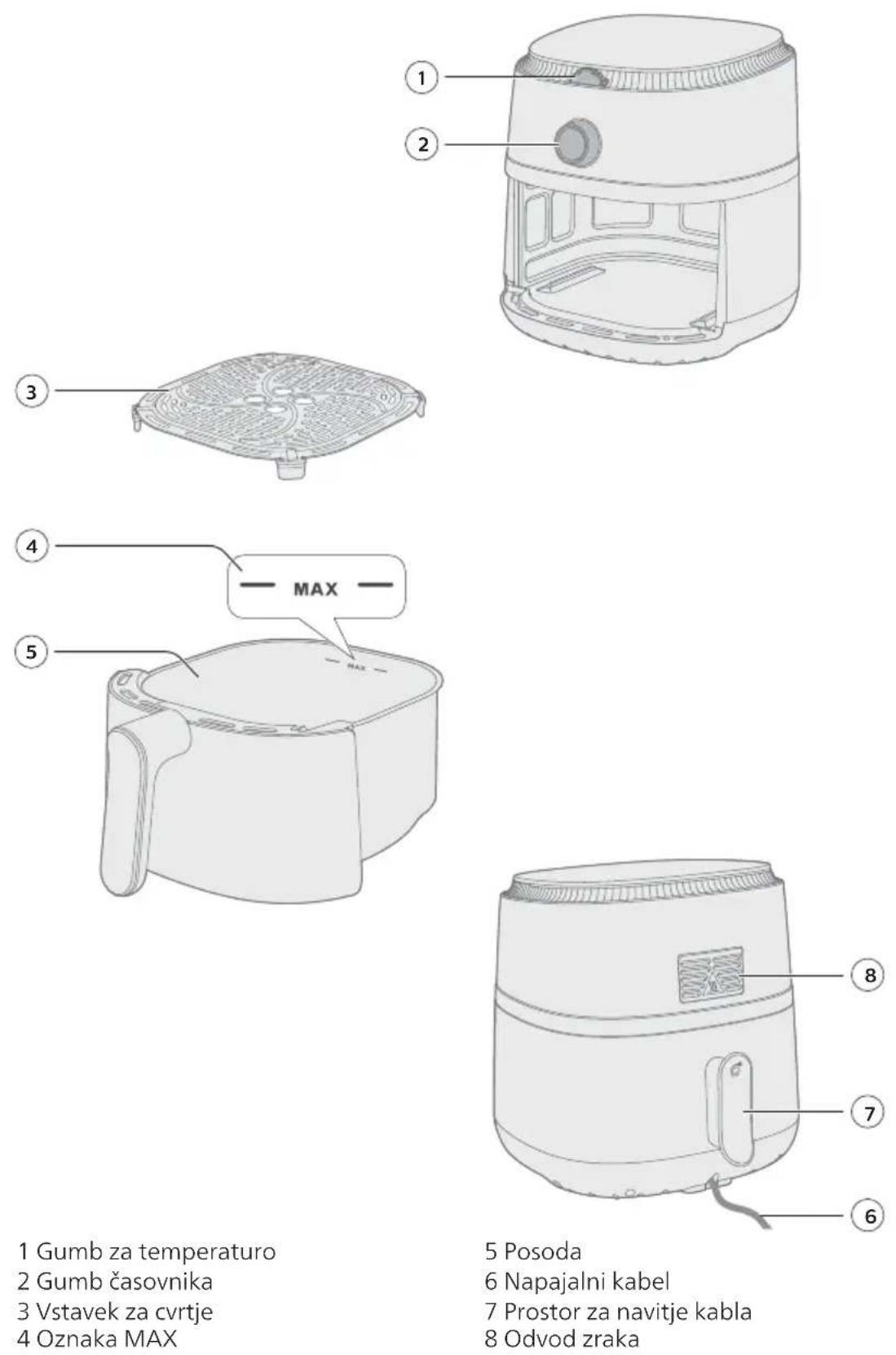 PHILIPS Airfryer NA110 - Splošni opis - 1