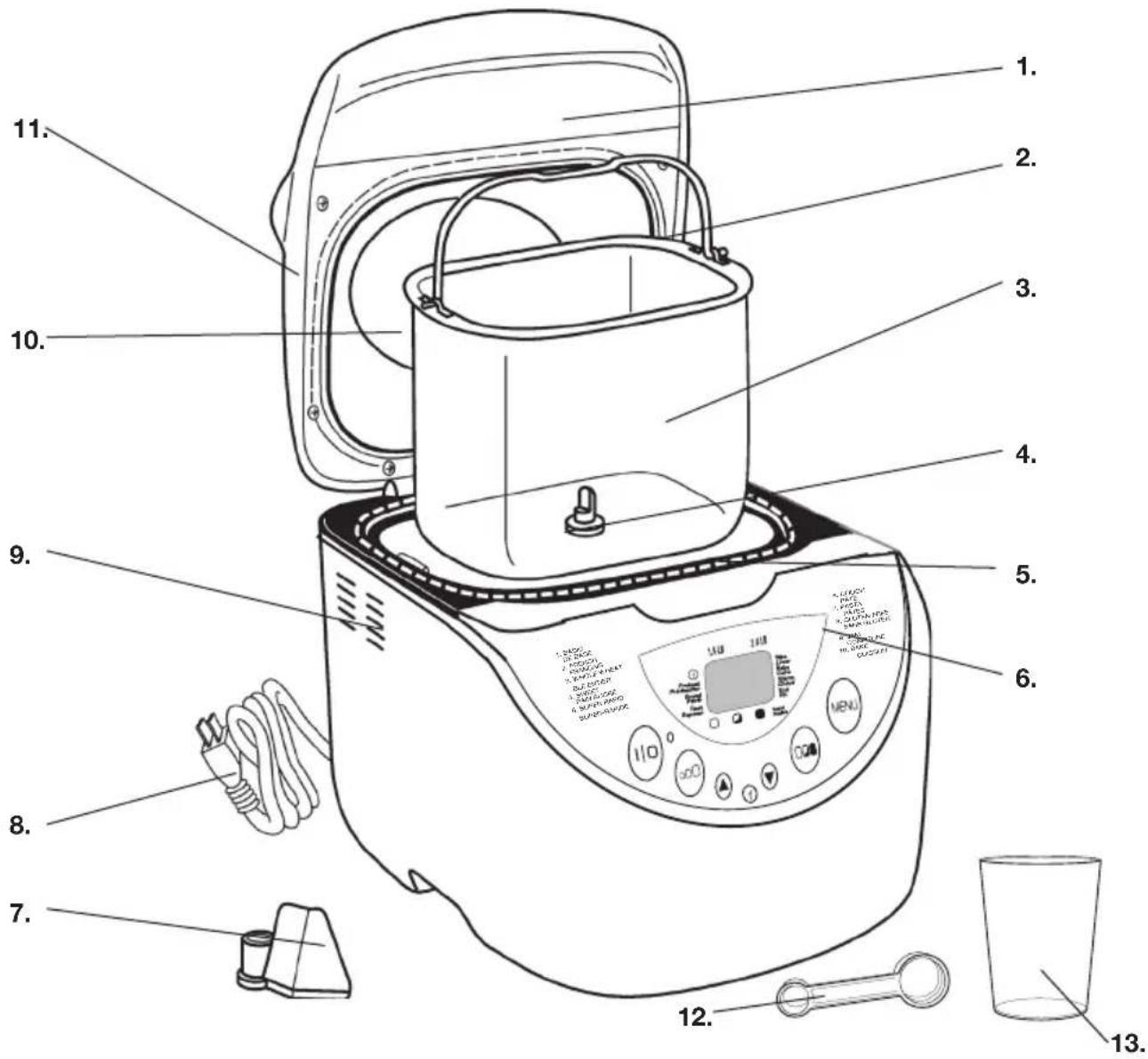 Breadman TR875 - 7-Minute Power Failure Back-Up - 1