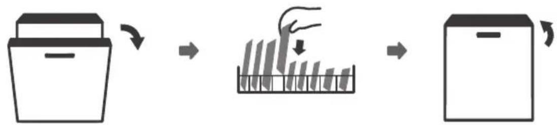 BRANDT DWJ137DS - Cómo añadir vajilla - 1