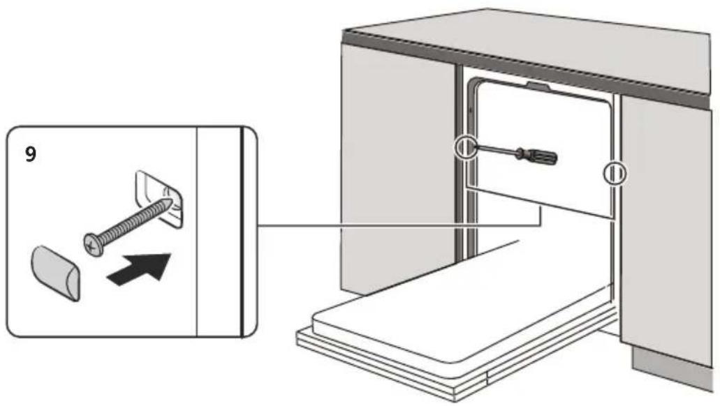 BRANDT DWJ137DS - Consulte las etapas de instalación mostradas en los esquemas de instalación. - 1