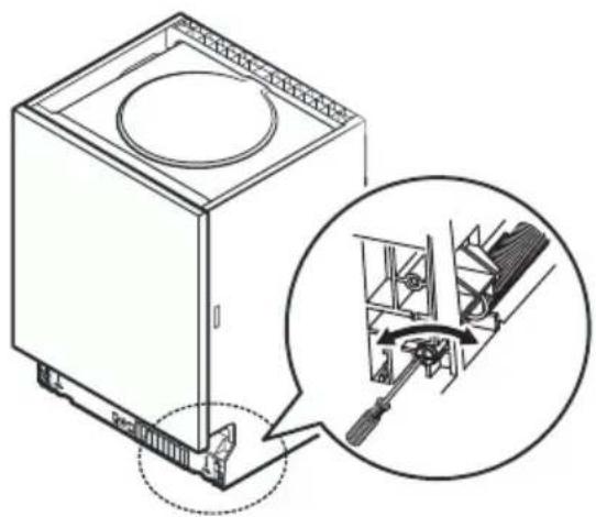 BRANDT DWJ137DS - Step 3. Tension adjustment of the door spring - 1