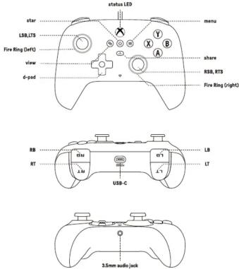 8BitDo Ultimate C Wired Controller Xbox - 1
