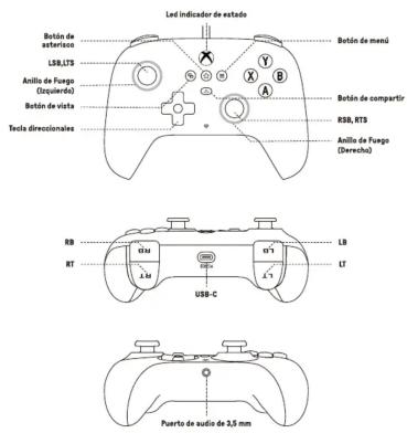 8BitDo Ultimate C Wired Controller Xbox - 24
