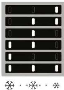 INDESIT INBUF031 - LEDs branden Temperatuur instellen - 1