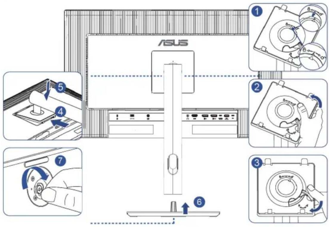 ASUS HA2441A - Συναρμολόγηση του βραχίονα/της βάσης οθόνης - 2