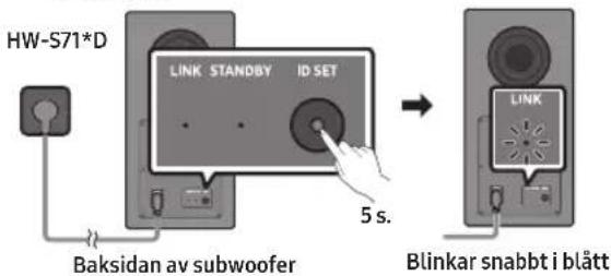 SAMSUNG HW-S810D - Om subwoofern inte ansluts automatiskt - 1
