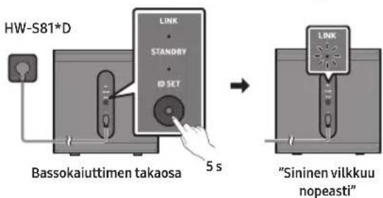 SAMSUNG HW-S810D - Jos bassokaiutin ei muodosta yhteyttä automaattisesti - 2