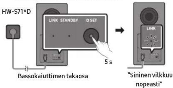 SAMSUNG HW-S810D - Jos bassokaiutin ei muodosta yhteyttä automaattisesti - 1