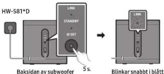 SAMSUNG HW-S810D - Om subwoofern inte ansluts automatiskt - 2