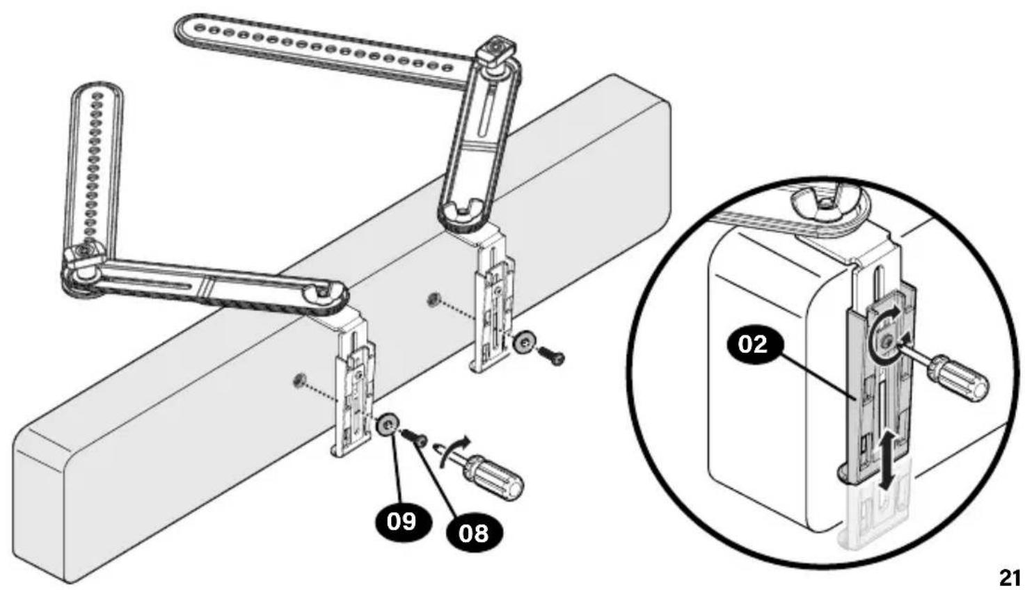 SANUS MFSBM1-B1 - Bottom-Mount Holes with Threaded Inserts - 3
