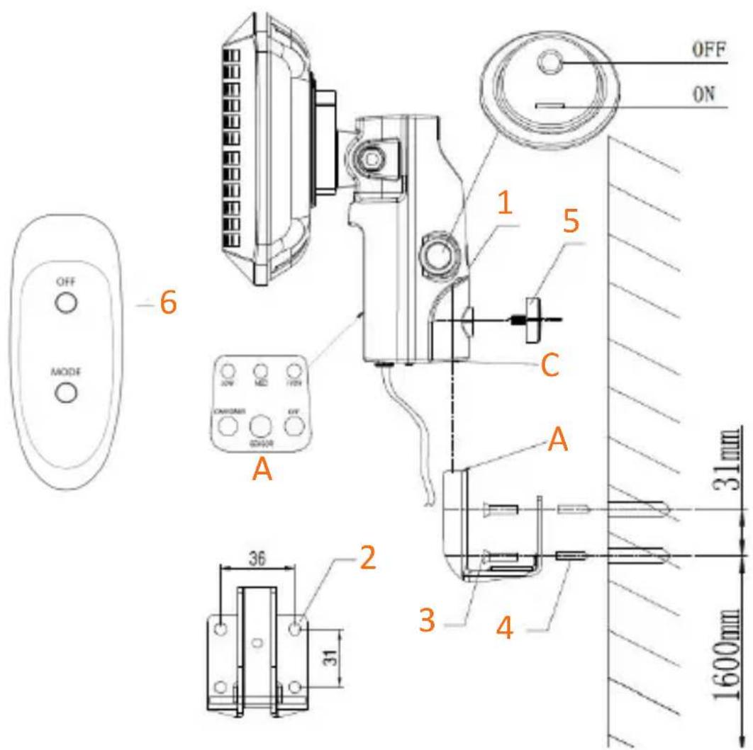 Brandson 305049 - Montaggio a parete - 1