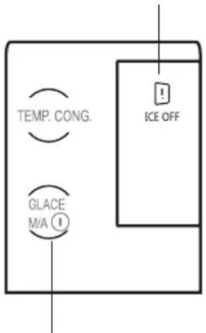 TEMP. CONG. GLACE M/A ⏻ ICE OFF