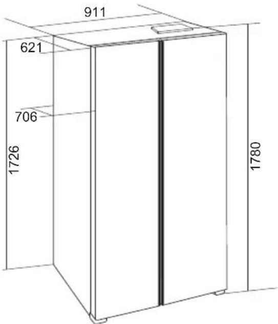 CONTINENTAL EDISON CERANF556IX - Installation dimension - 1