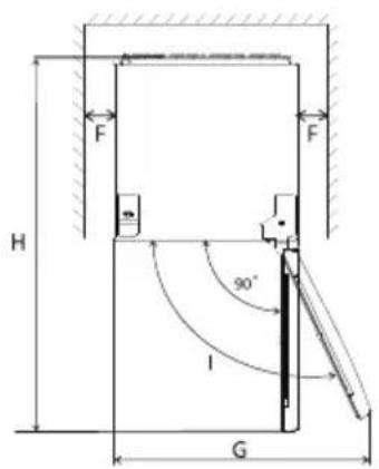 CONTINENTAL EDISON CEFC293NFIXD - Space Requirement - 2