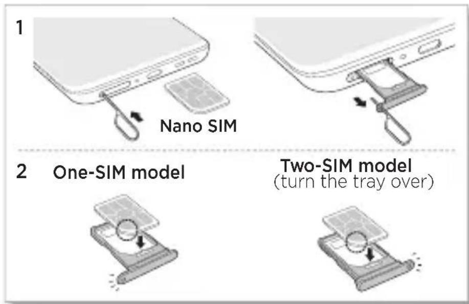 MOTOROLA Edge 50 Fusion - Put the card(s) in and power on - 1