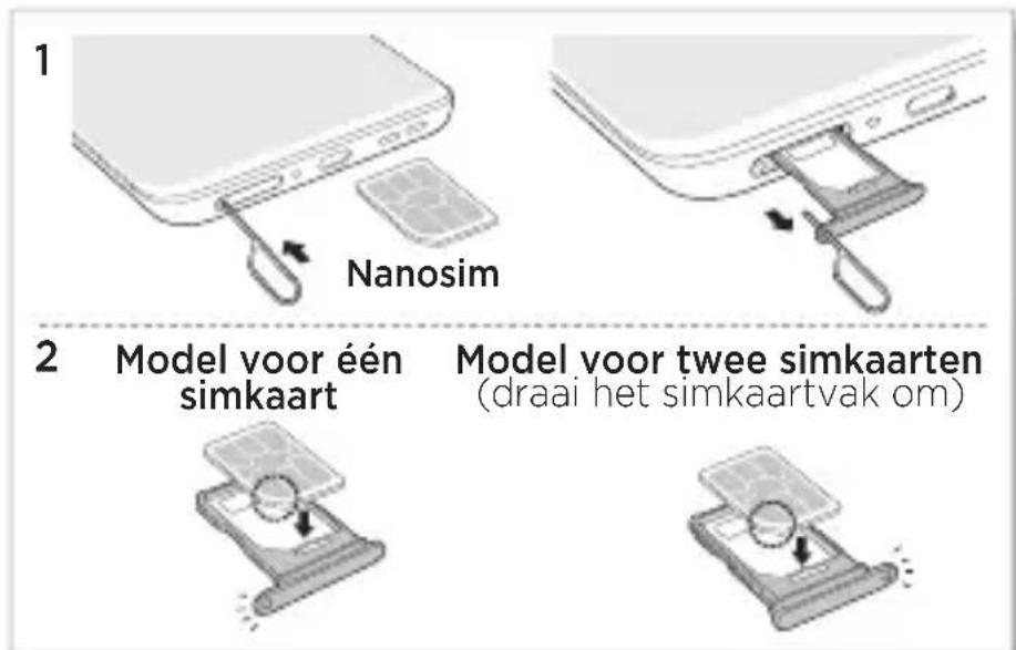 MOTOROLA Edge 50 Fusion - De kaart(en) plaatsen en de telefoon inschakelen - 1