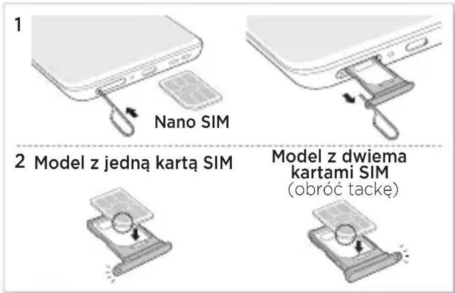 MOTOROLA Edge 50 Fusion - Wkładanie kart i włączanie urządzenia - 1