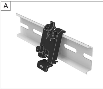 IFM PQC819 - DINレールへの取付 - 2