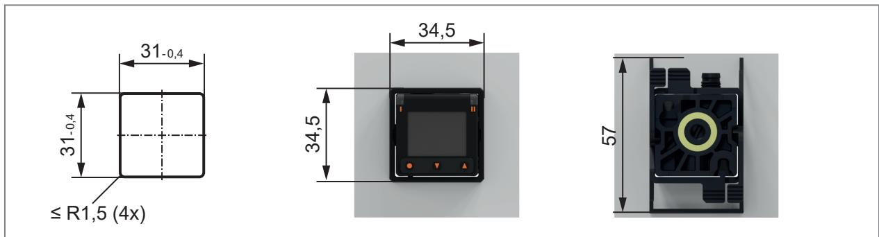 IFM PQS812 - Instalación en panel - 2