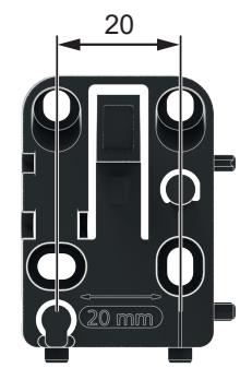 IFM PQS816 - Montaje en pared posterior con soporte - 2