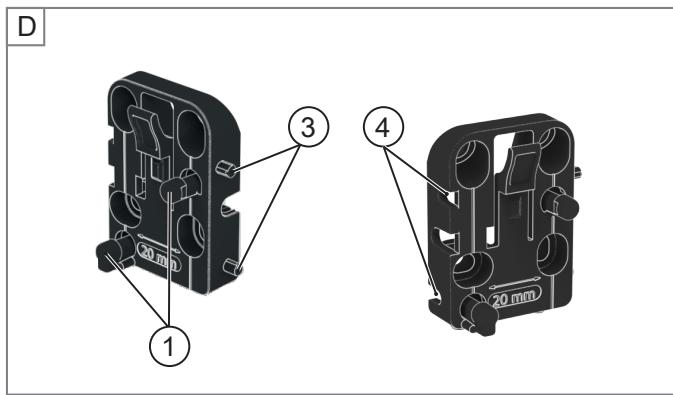 IFM PQS819 - Montaje en pared posterior con soporte - 9