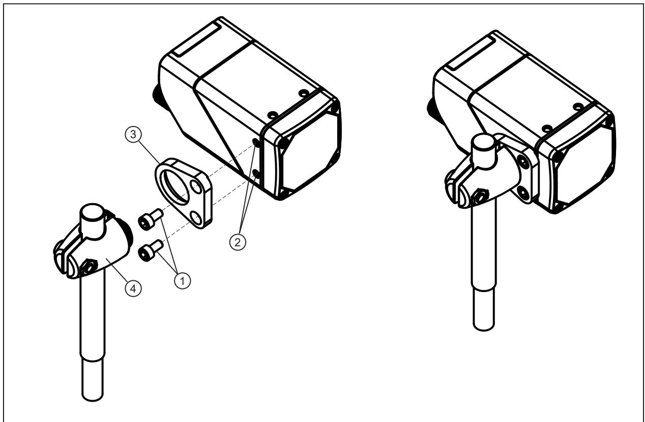 IFM O2U554 - Montaggio con clamp - 1