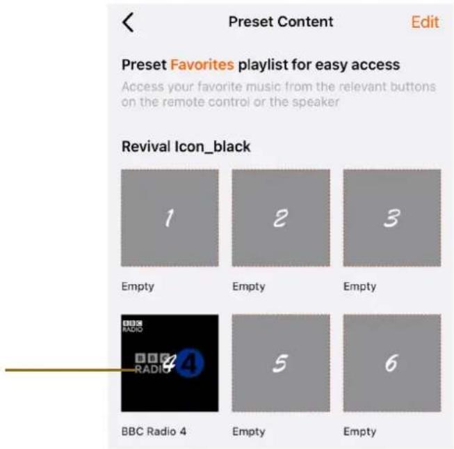 ROBERTS Revival Icon - Rappel du préréglage (application et sur appareil) - 3