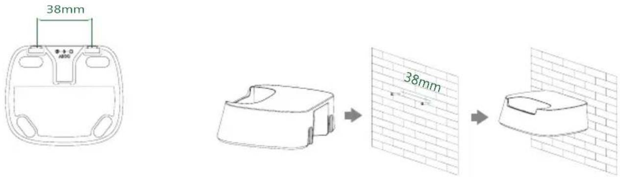 Yealink W71P - (Optional) Befestigen Sie die Ladestation wie unten dargestellt an der Wand: - 1