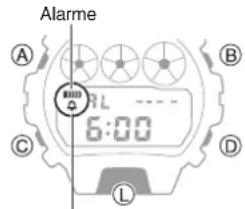 CASIO G-Shock GM-6900 - Désactivation d'une alarme ou du signal sonore horaire - 1