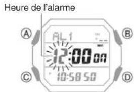 CASIO G-Shock GD-B500 - Configuration des réglages de l'alarme - 2