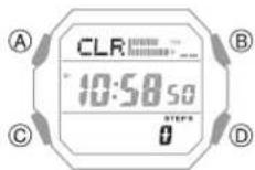 CASIO G-Shock GD-B500 - Réinitialisation du nombre de pas du jour - 1