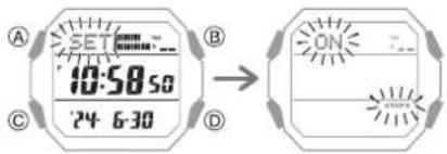 CASIO G-Shock GD-B500 - Activation/désactivation du rappel Marcher - 1