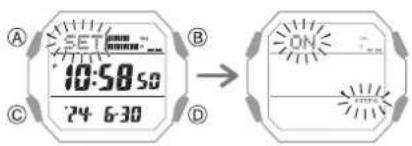 CASIO G-Shock GD-B500 - - Réglage de la durée de l'éclairage - 1