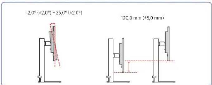 SAMSUNG S24D600U - Ajustement de l'inclinaison et de la hauteur du produit - 1