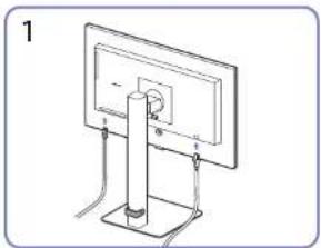 SAMSUNG S24D600U - Regroupement des cables - 1