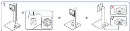SAMSUNG S24D600U - Fixation du socle - 2