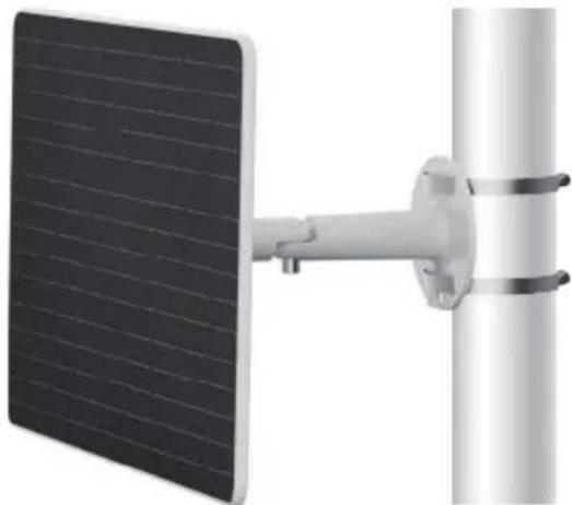 EZVIZ 12W Battery Solar Panel - Option 2: Montage sur poteau - 1