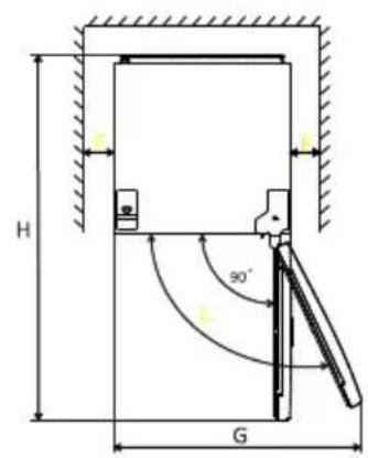 Orima ORH-249-W - Space Requirement - 2