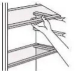Orima ORH-249-W - Posicionamento das gavetas abertas de porta - 1