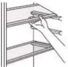 Orima ORH-305-W - Posicionamento das gavetas abertas de porta - 1
