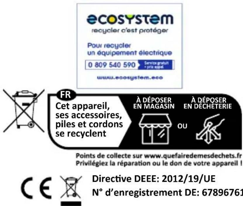 Arendo Frukost 304574 - Informations sur la mise au rebut de vos appareils - 2