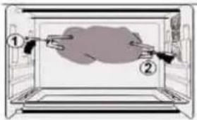 BRANDT FC609MUB - Install the rotisserie 3. Remove the rotisserie Rotisserie handle - 2