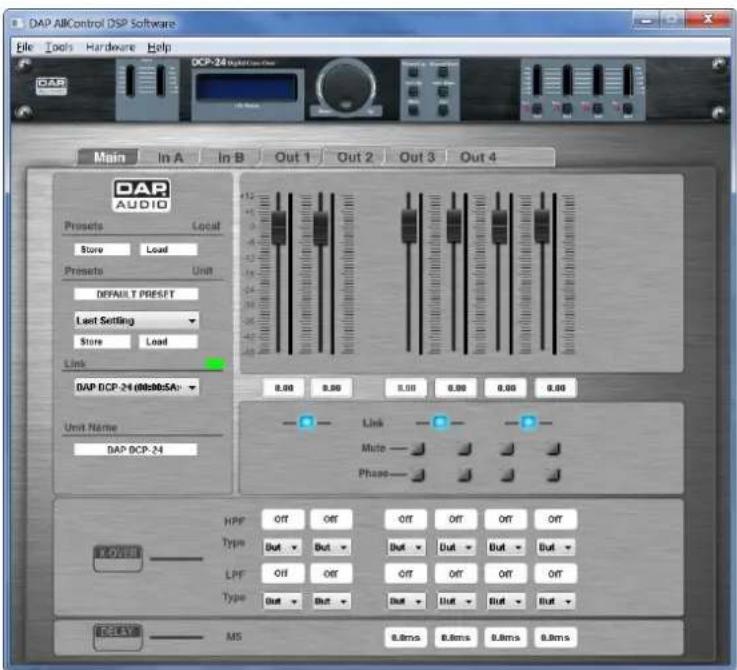 DAP-Audio DCP-24 MKII - Configuration de la connexion entre le logiciel AllControl et votre DCP-24 - 1