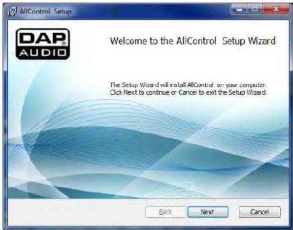 DAP-Audio DCP-26 MKII - Installation du logiciel - 1